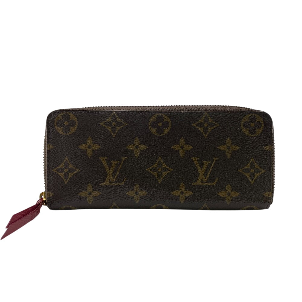 Louis Vuitton Long Purse M60742 Portefeuille Clemence Monogram Leather Brown Wallet Case Z0014052