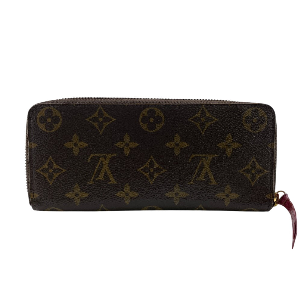 Louis Vuitton Long Purse M60742 Portefeuille Clemence Monogram Leather Brown Wallet Case Z0014052
