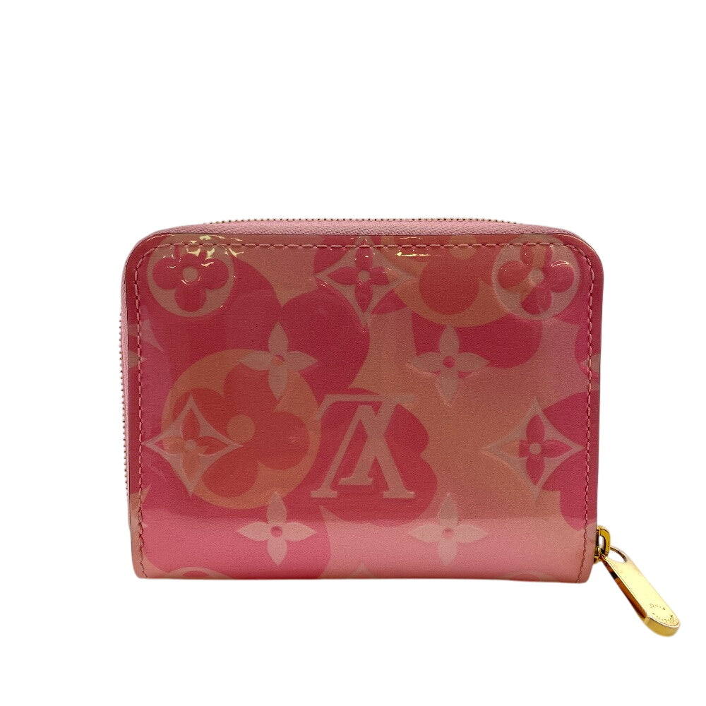 Louis Vuitton Coin M90590 Vernis Zippy Zip Leather Patent Calf Pink Handbag