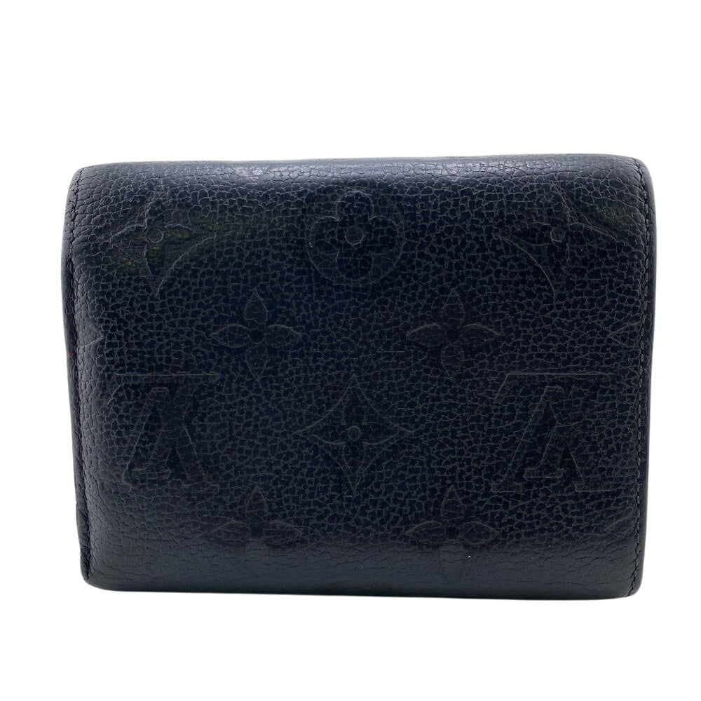 Louis Vuitton Tri-fold M64577 Empreinte Ann Platt Monogram Leather Navy Wallet Case