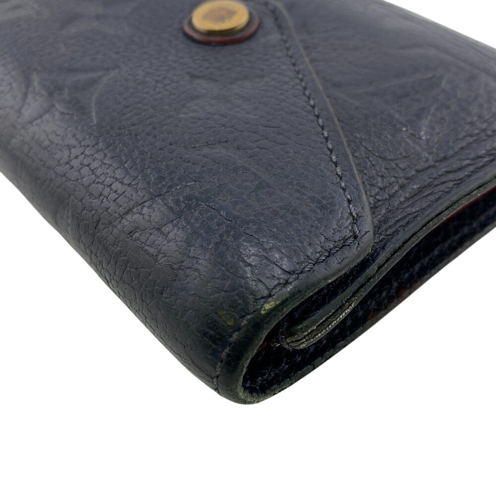 Louis Vuitton Tri-fold M64577 Empreinte Ann Platt Monogram Leather Navy Wallet Case