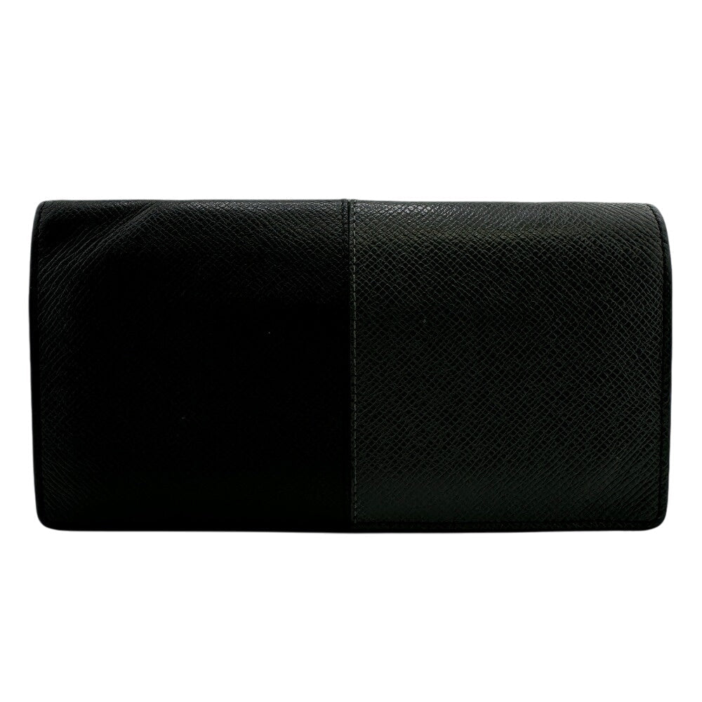 Louis Vuitton Long Purse M30715 Taiga Leather Black Wallet Case