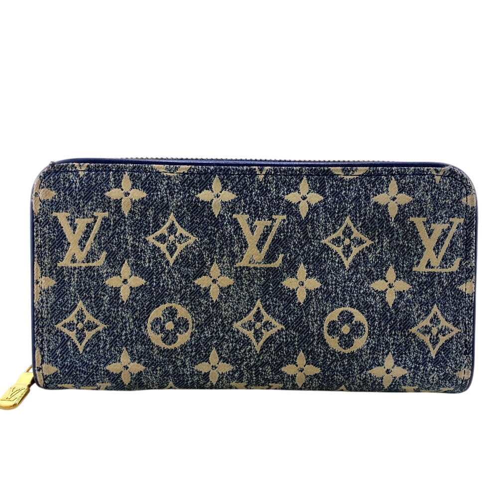 Louis Vuitton Bifold M81226 jacquard Monogram Denim Blue Wallet Case