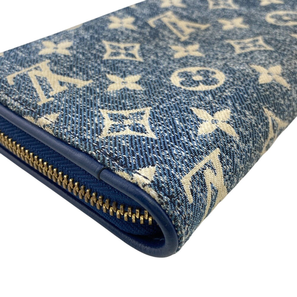 Louis Vuitton Bifold M81226 jacquard Monogram Denim Blue Wallet Case