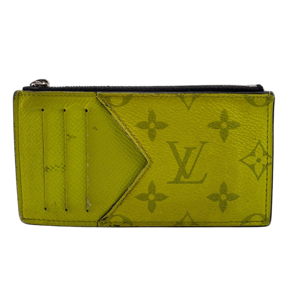 Louis Vuitton M30950 Neon yellow Taigalama Coin Monogram Wallet Case
