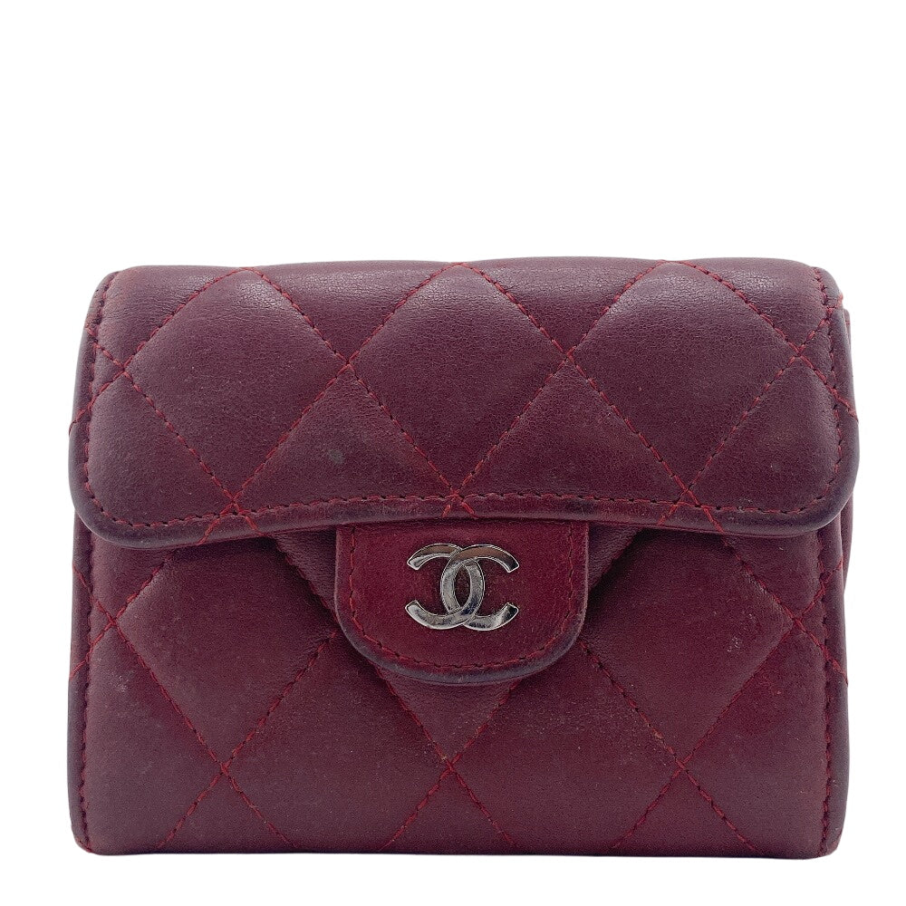 Chanel Coin lambskin type Matrasse Red Handbag