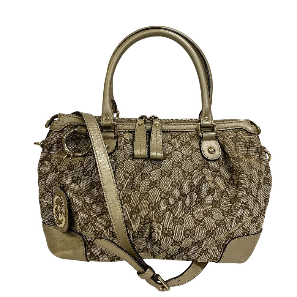 Gucci GG Sukey Canvas Beige Handbag