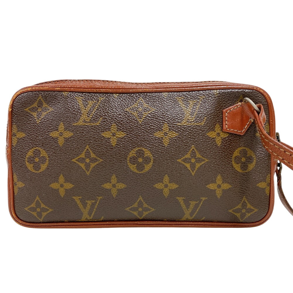 Louis Vuitton M51828 Marley Bandouliere old model Monogram Leather Brown Clutch Bag