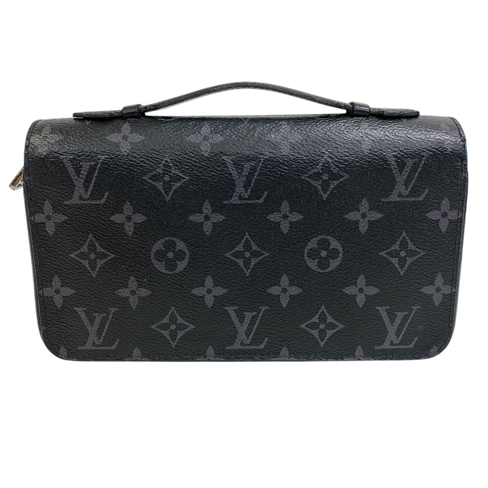 Louis Vuitton M61698 Eclipse Zippy XL Monogram Canvas Black Clutch Bag