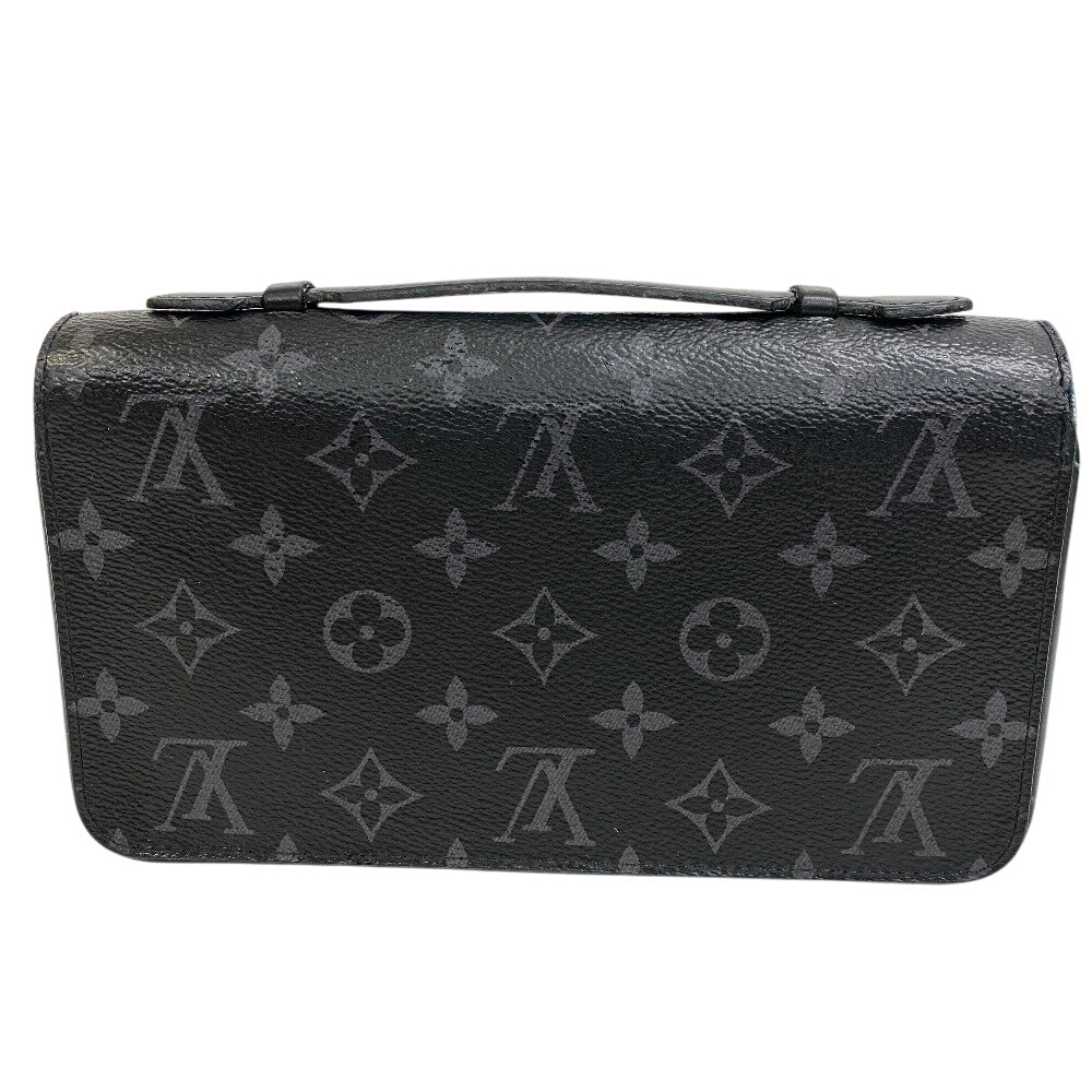 Louis Vuitton M61698 Eclipse Zippy XL Monogram Canvas Black Clutch Bag