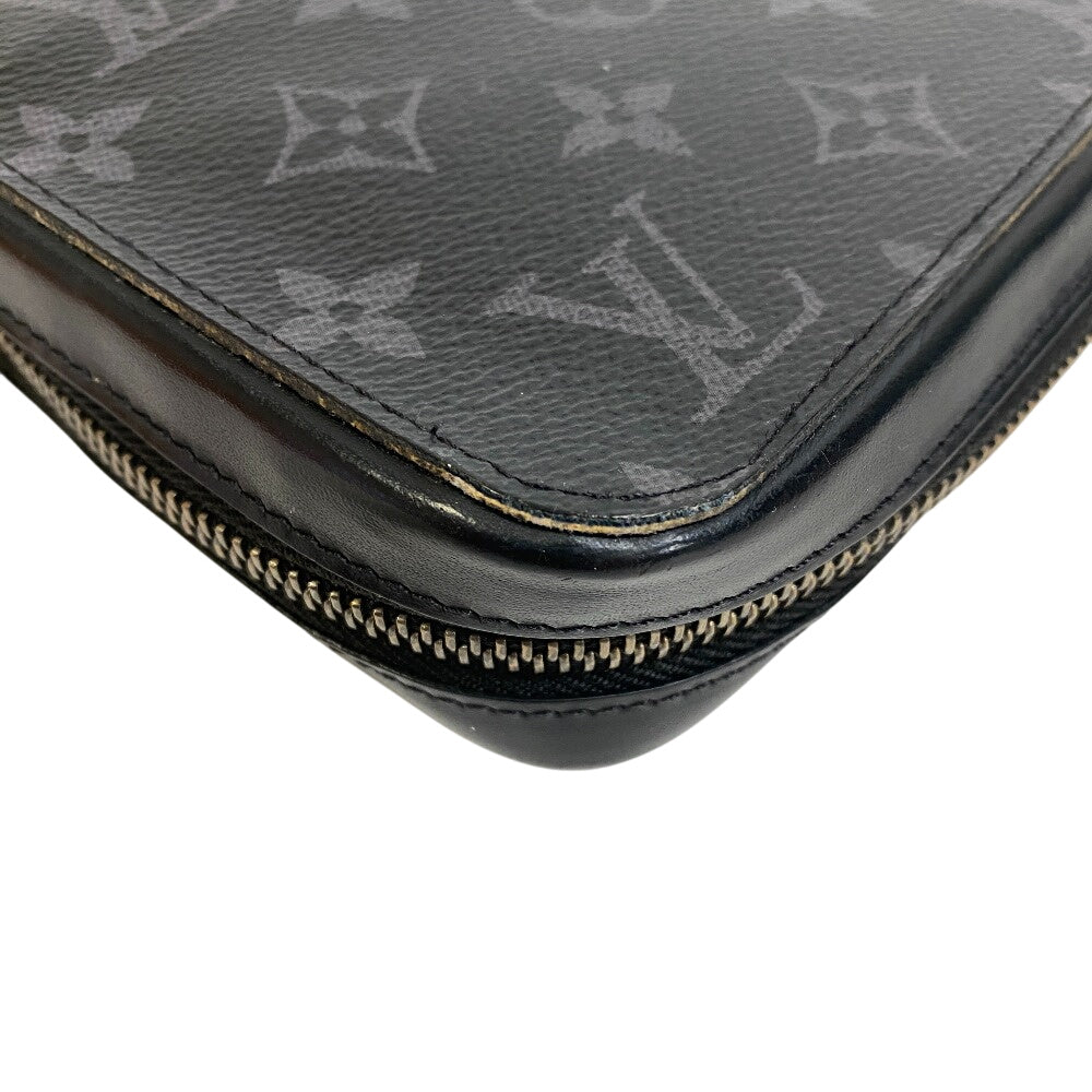 Louis Vuitton M61698 Eclipse Zippy XL Monogram Canvas Black Clutch Bag