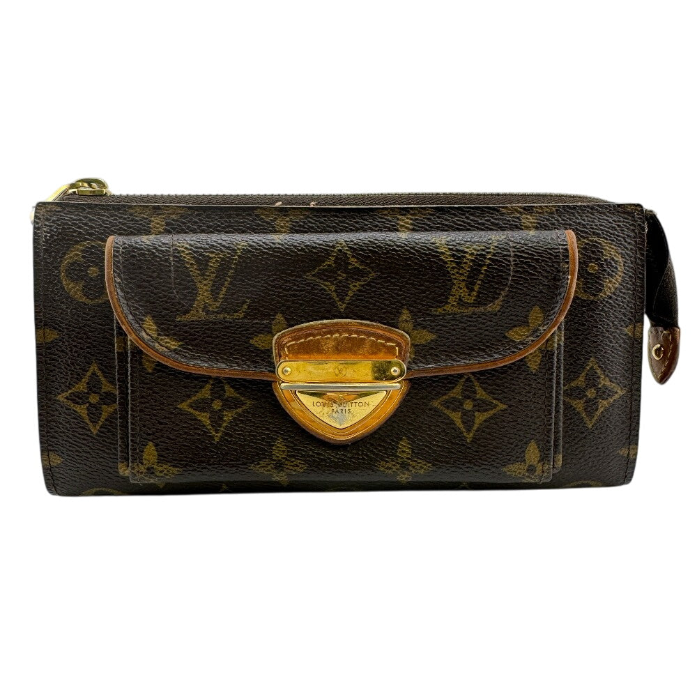 Louis Vuitton Long Purse M61781 Portefeiulle Astrid Monogram Leather Brown Wallet Case