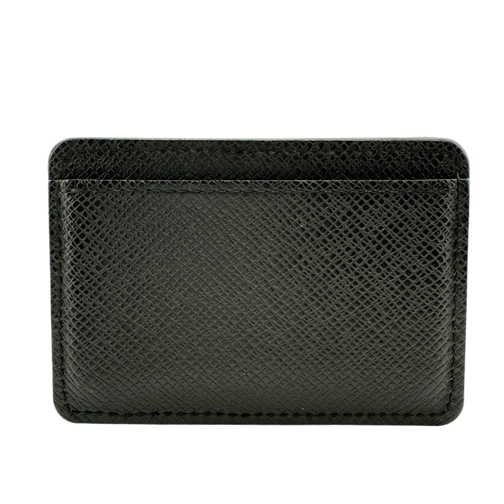 Louis Vuitton Coin M30598 Taiga Coin Leather Black Wallet Case