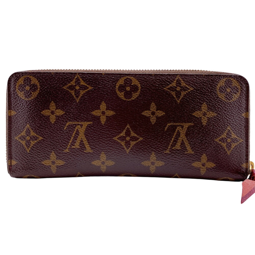 Louis Vuitton Long Purse M60742 Portefeuille Clemence Monogram Leather Brown Wallet Case