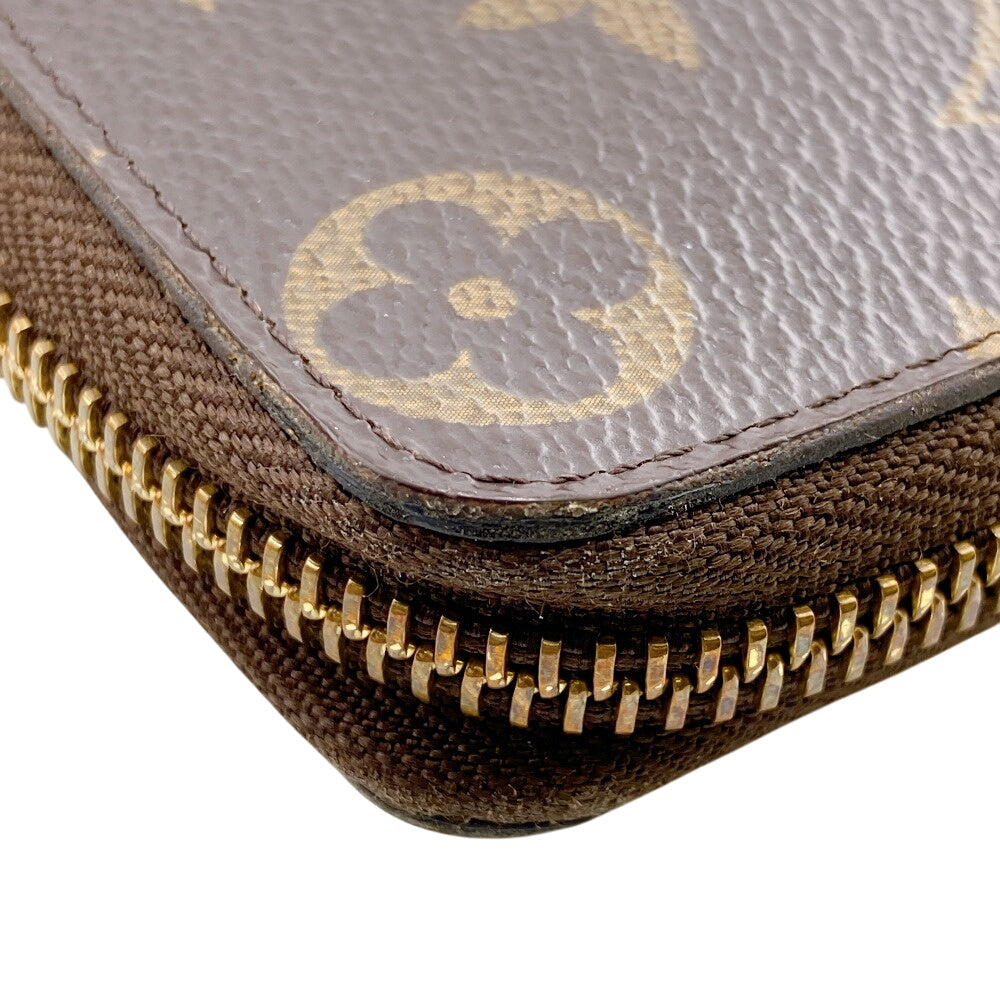 Louis Vuitton Long Purse M60742 Portefeuille Clemence Monogram Leather Brown Wallet Case