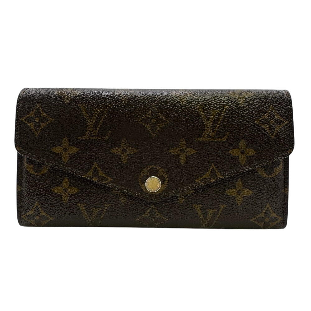 Louis Vuitton Long Purse M60531 Feuillesara Monogram Leather Brown Wallet Case