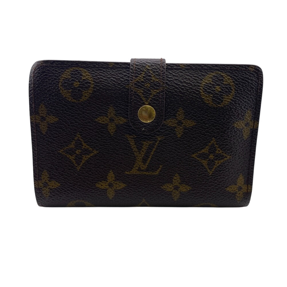 Louis Vuitton Bifold M61663 Porto Monet Wienois Monogram Leather Brown Wallet Case
