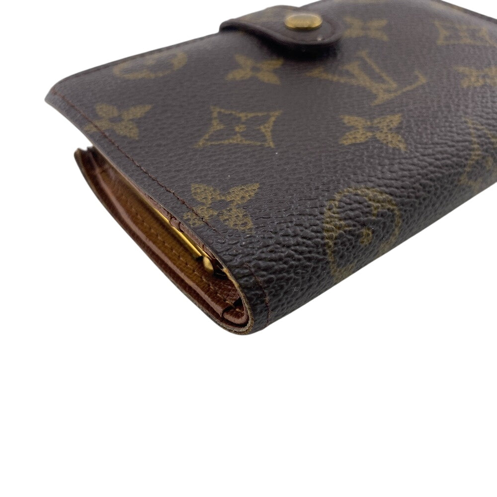 Louis Vuitton Bifold M61663 Porto Monet Wienois Monogram Leather Brown Wallet Case