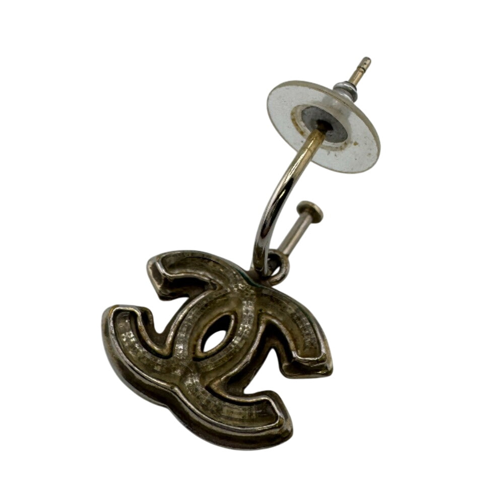 Chanel Pierce resin COCO Mark COCO Mark Silver Jewelry