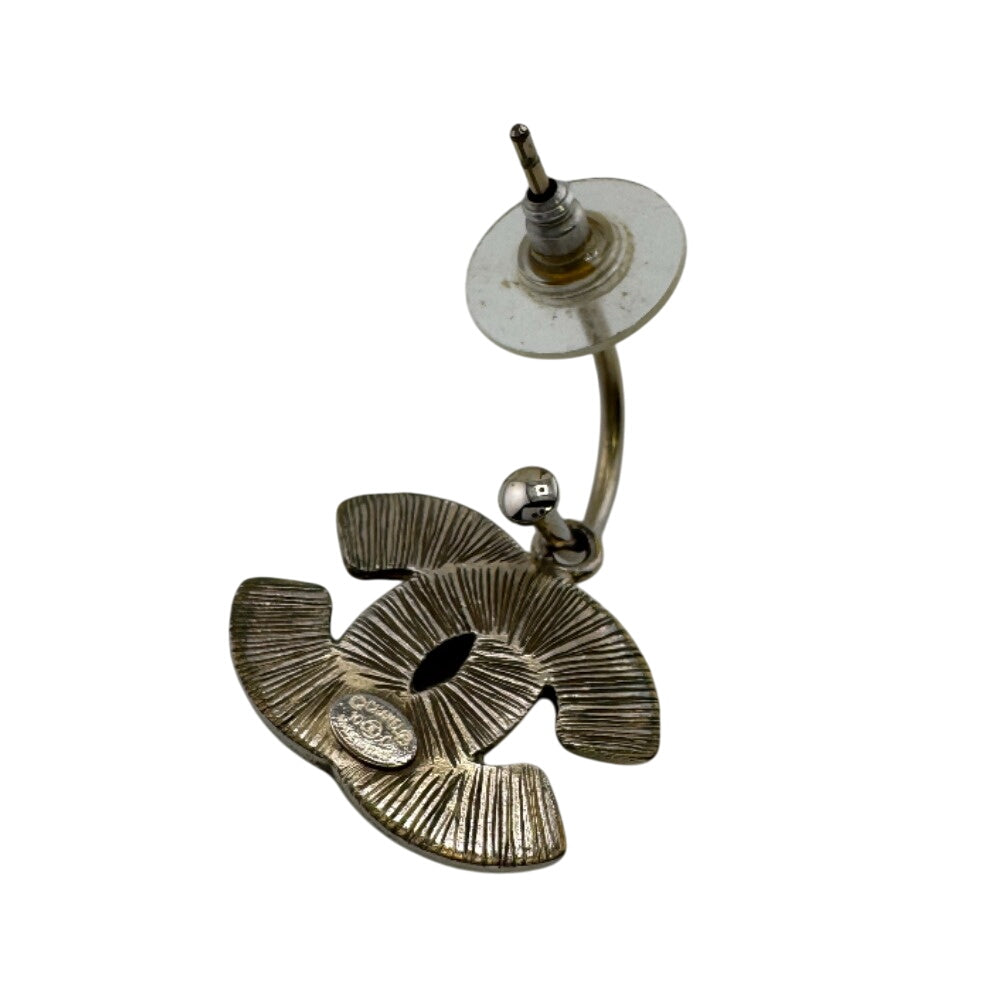 Chanel Pierce resin COCO Mark COCO Mark Silver Jewelry