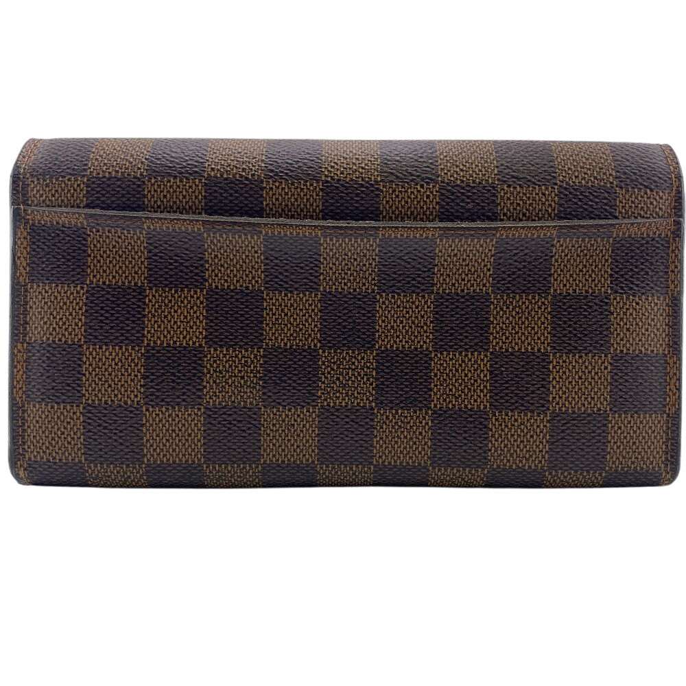 Louis Vuitton Long Purse N63209 Damier Portefeuille Leather Brown Wallet Case