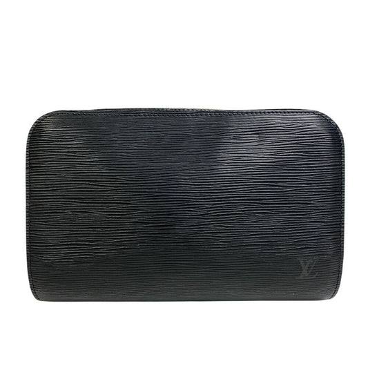 Louis Vuitton M51992 Epi Noir Baikal Leather Black Clutch Bag