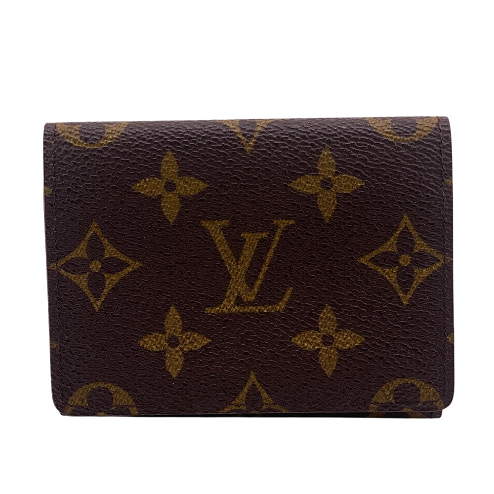 Louis Vuitton Amberop Cult de Visit Monogram Leather Brown Wallet Case