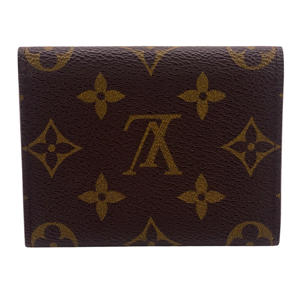 Louis Vuitton Amberop Cult de Visit Monogram Leather Brown Wallet Case