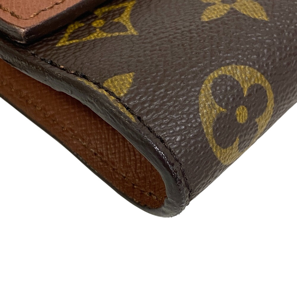 Louis Vuitton M51801 Porto envelope Monogram Leather Brown Clutch Bag
