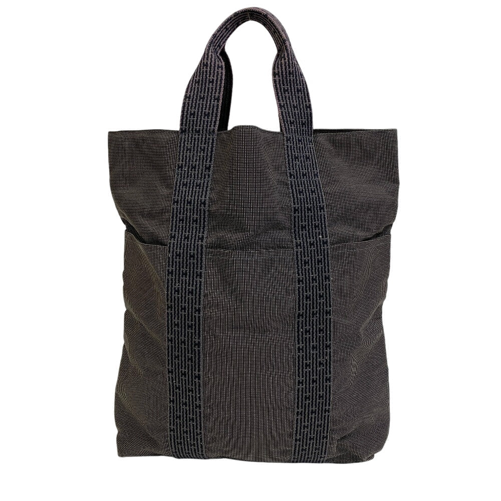 Hermes Tote Bag Her Line Cabas Canvas Black
