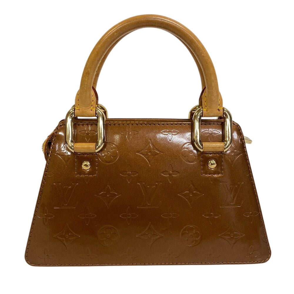 Louis Vuitton M91120 Vernis Four Size Monogram Leather Patent Brown Mini Bag