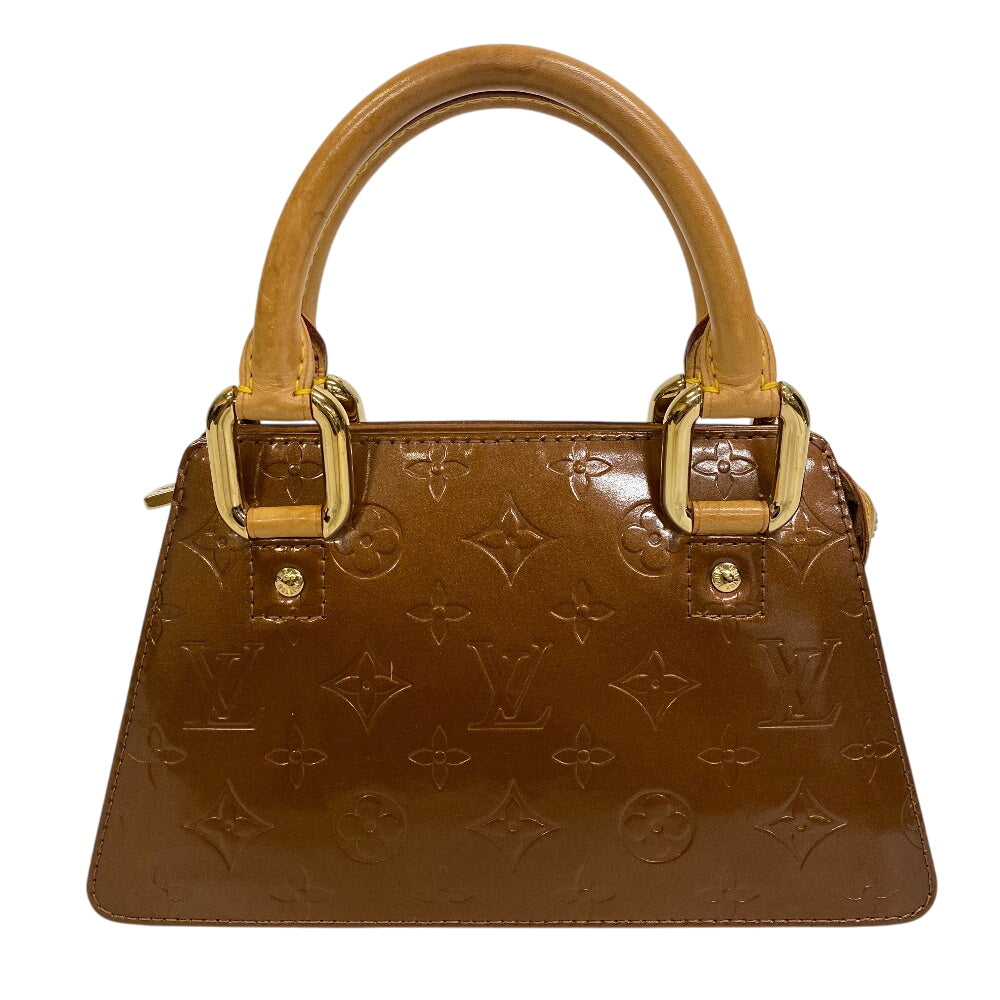 Louis Vuitton M91120 Vernis Four Size Monogram Leather Patent Brown Mini Bag