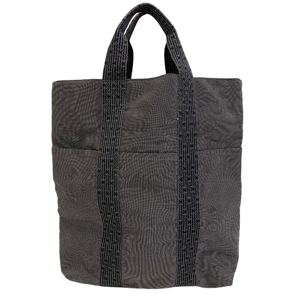 Hermes Tote Bag Her Line Cabas Canvas Black Z0014588