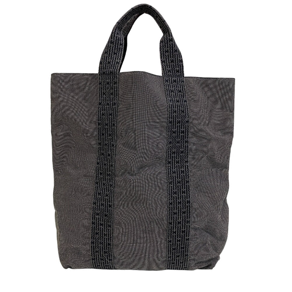 Hermes Tote Bag Her Line Cabas Canvas Black Z0014588