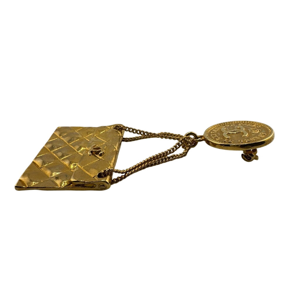 Chanel Brooch Plated Gold Handbag 5
