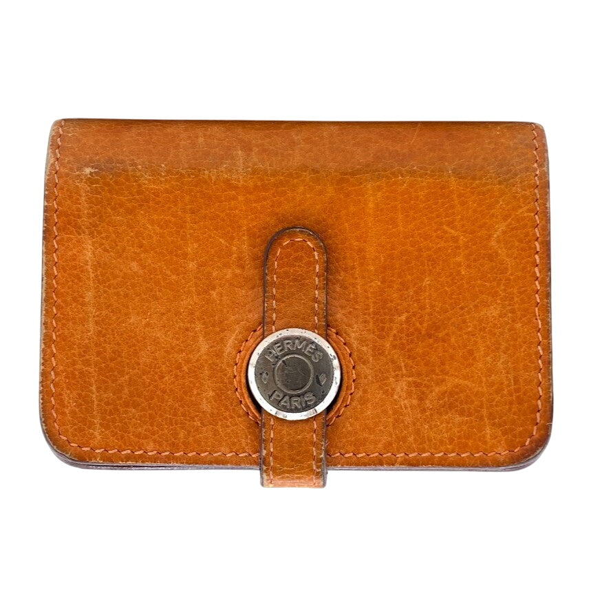 Card Case Orange Dogon Handbag Leather Travel Bag