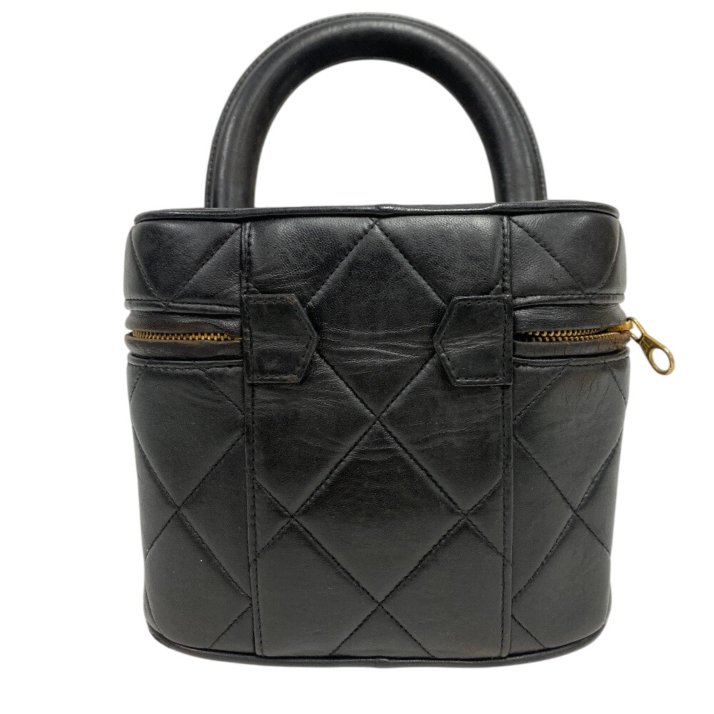 Chanel Matrasse Black Leather Handbag 2