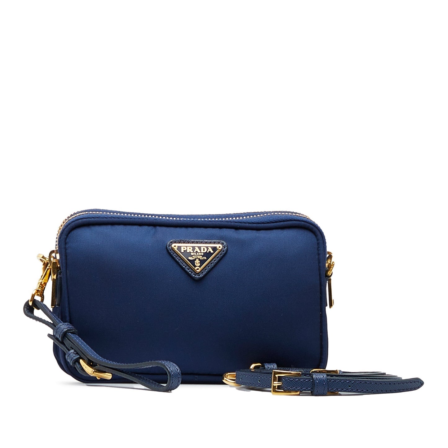 Prada Prada Tessuto Crossbody Bag Blue Nylon Canvas 1