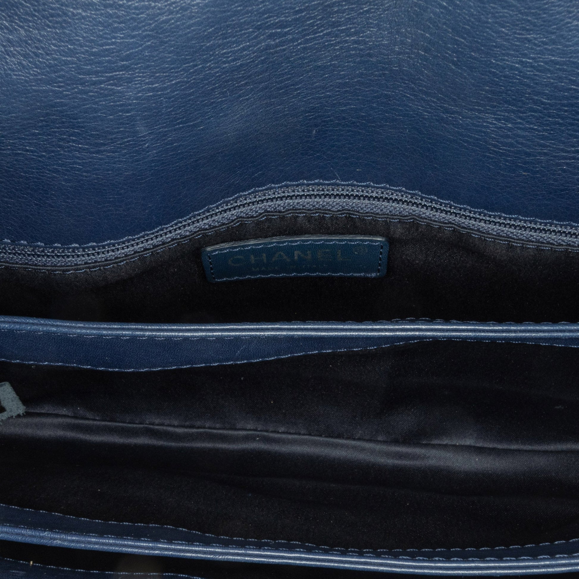 Blue Chanel Medium Stitched Calfskin Citizen Flap Crossbody Bag