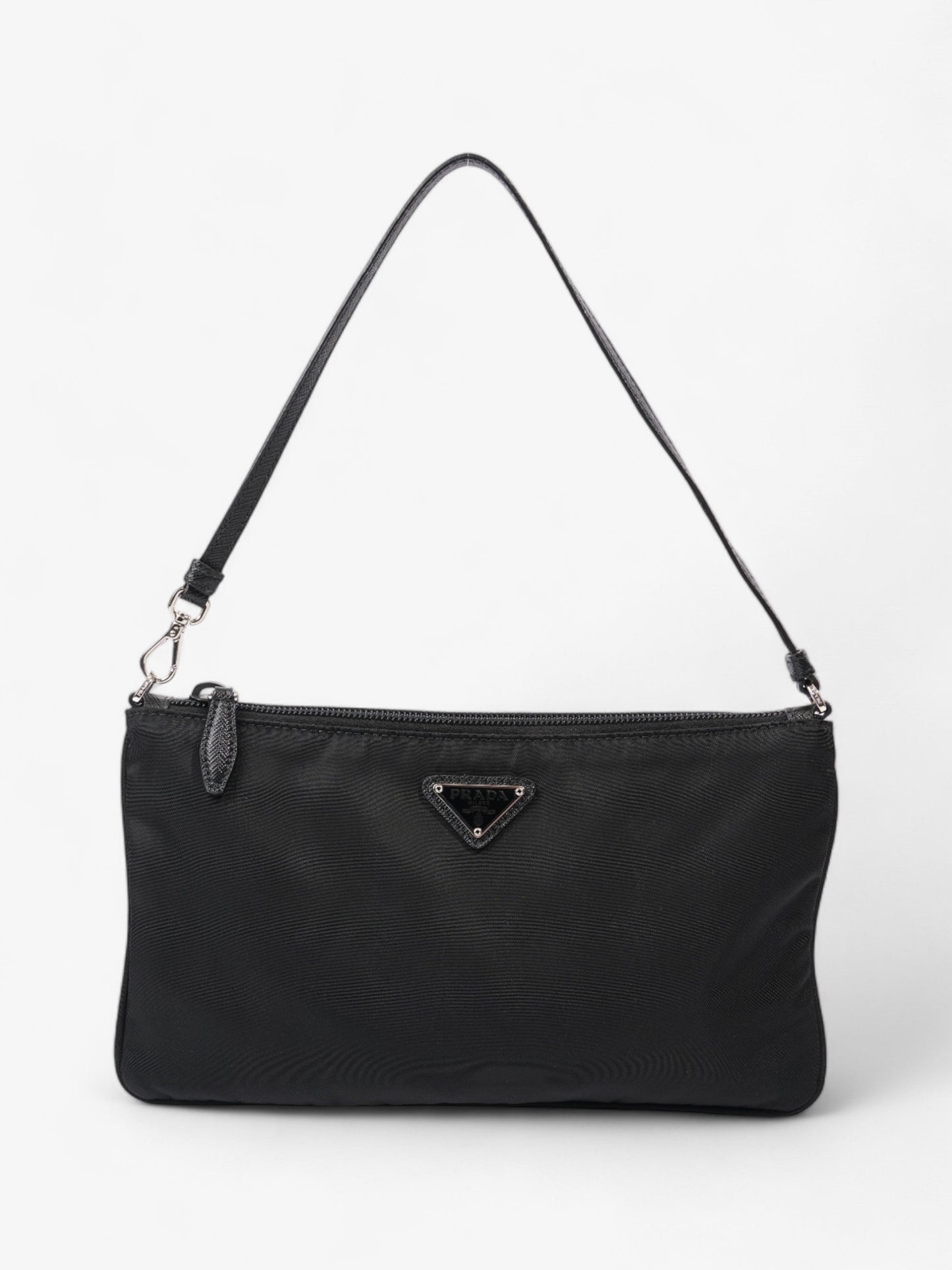 Prada Triangle Shoulder Bag Re Nylon Black