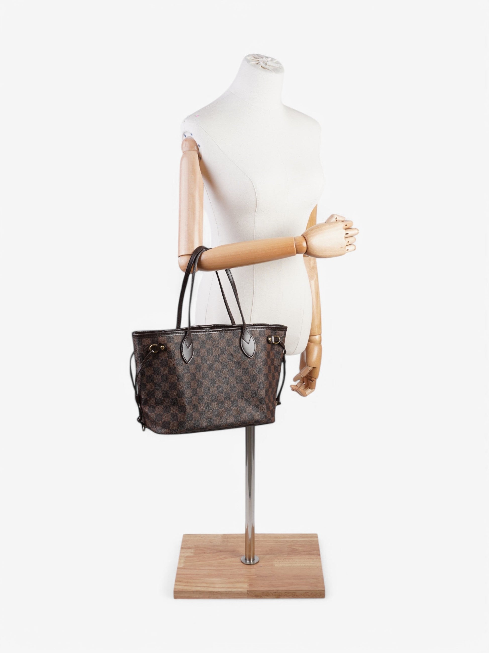 Louis Vuitton Neverfull Ebene Coated PM Damier Canvas Coated Canvas Apparel