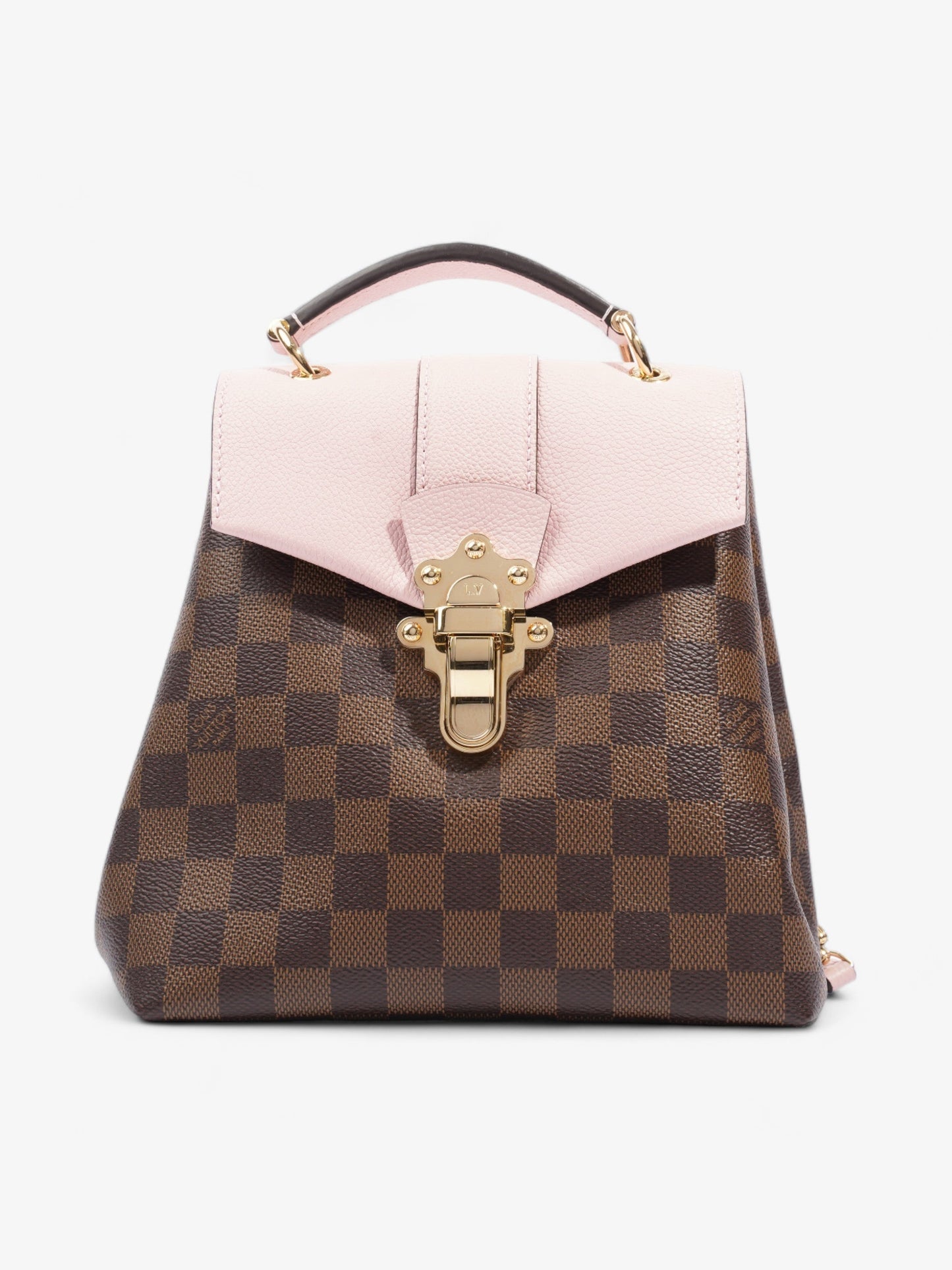 Louis Vuitton Clapton Backpack Ebene Coated Damier Canvas Coated Canvas Pink Apparel