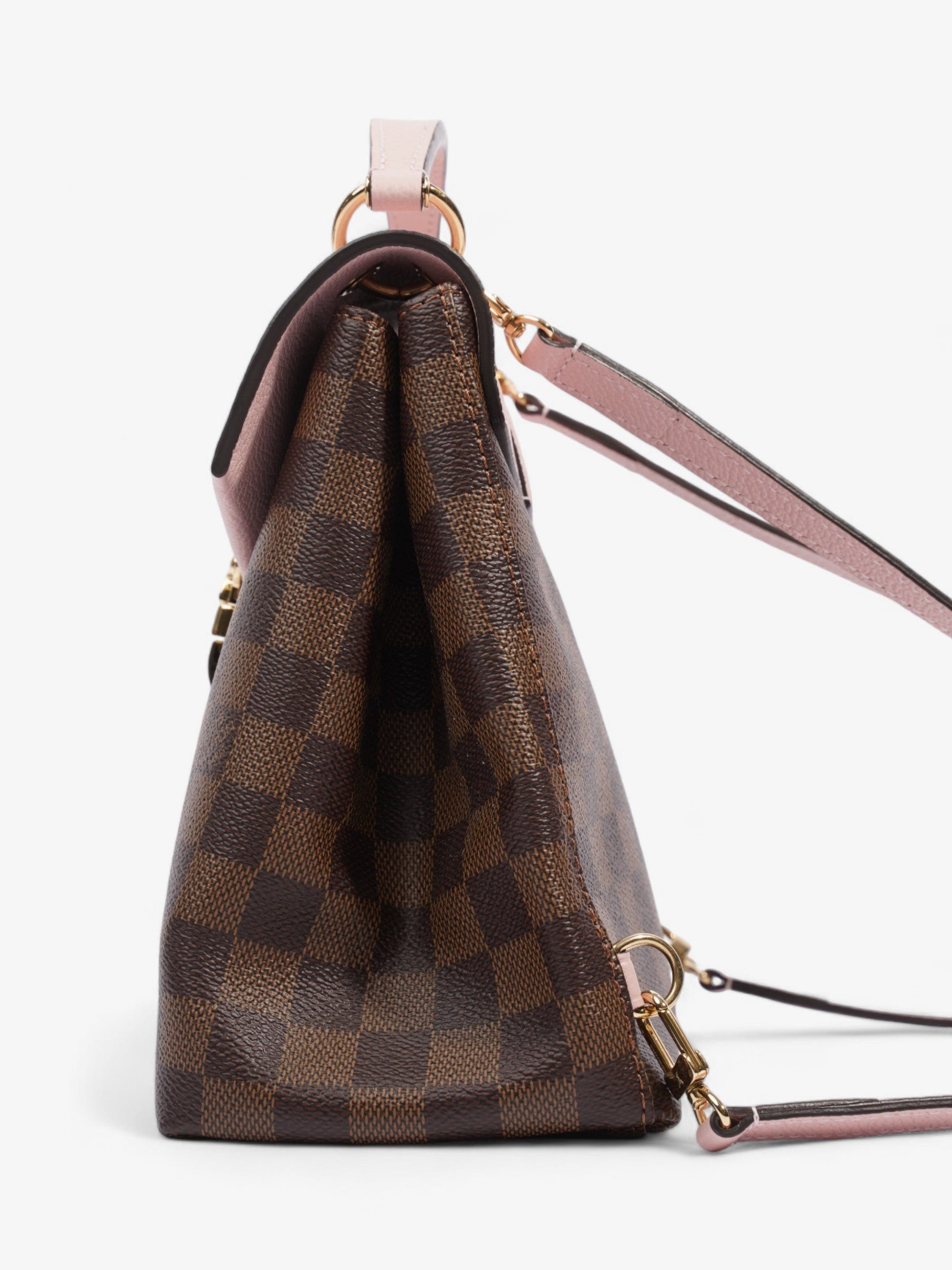 Louis Vuitton Clapton Backpack Ebene Coated Damier Canvas Coated Canvas Pink Apparel
