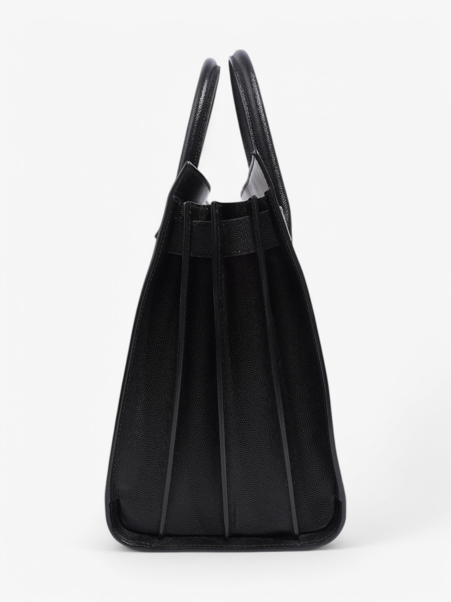 YSL Saint Laurent Sac De Jour Calfskin Shoulder Bag Leather Black Small