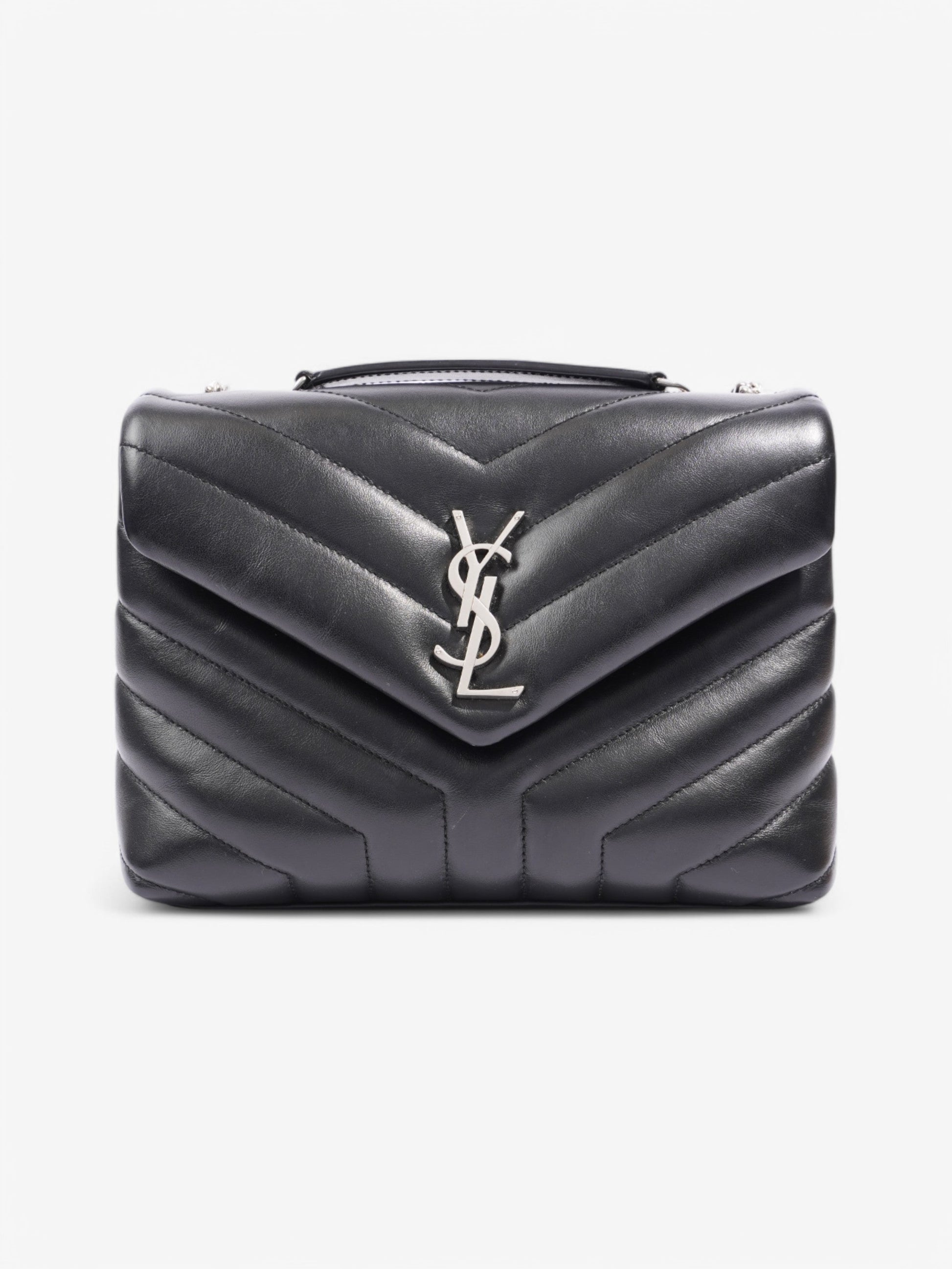 YSL Saint Laurent Lou Lou Crossbody Bag Leather Lambskin Black
