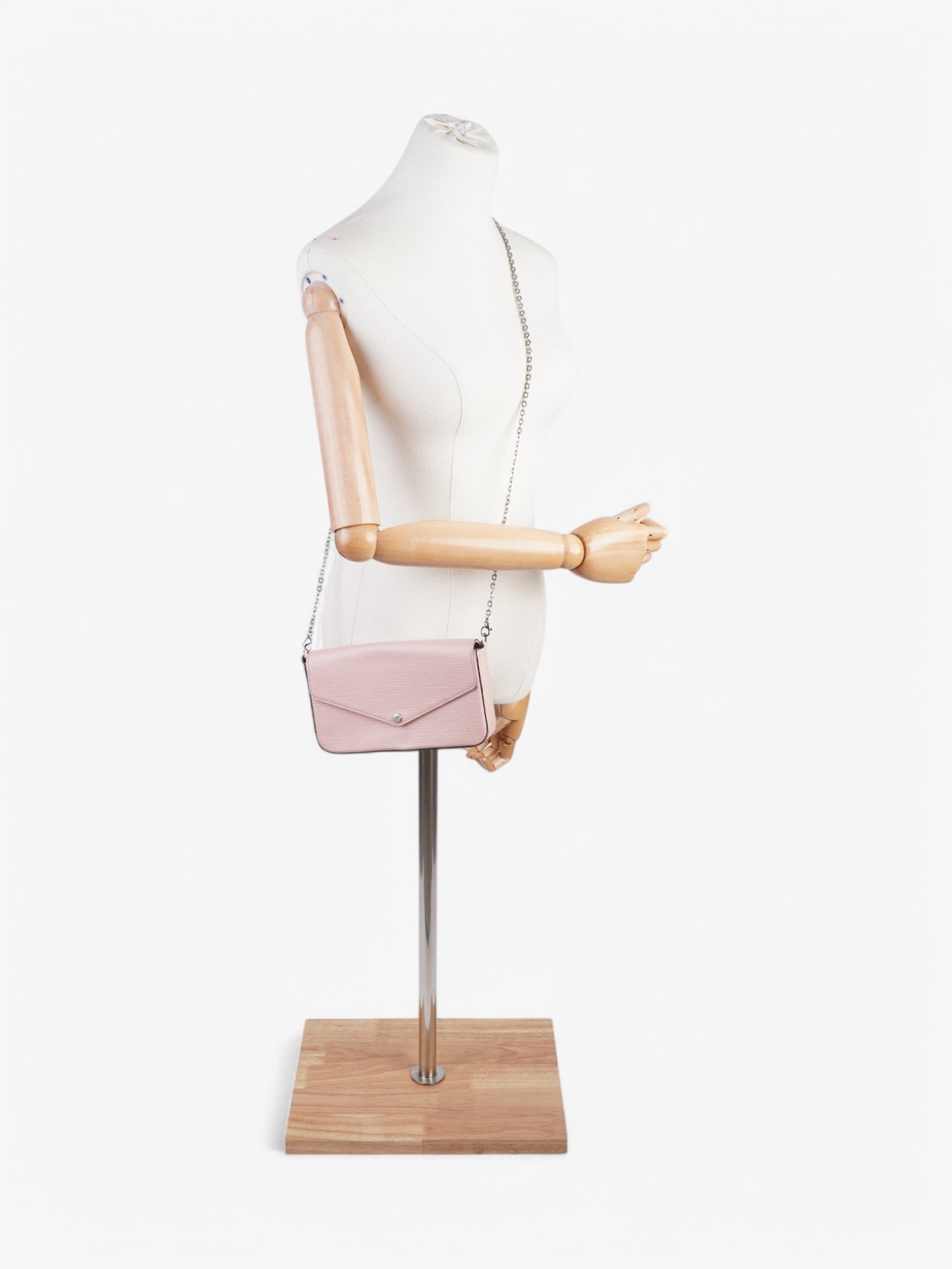 Louis Vuitton Pochette Felicie Light Epi Leather Pink Clutch Bag