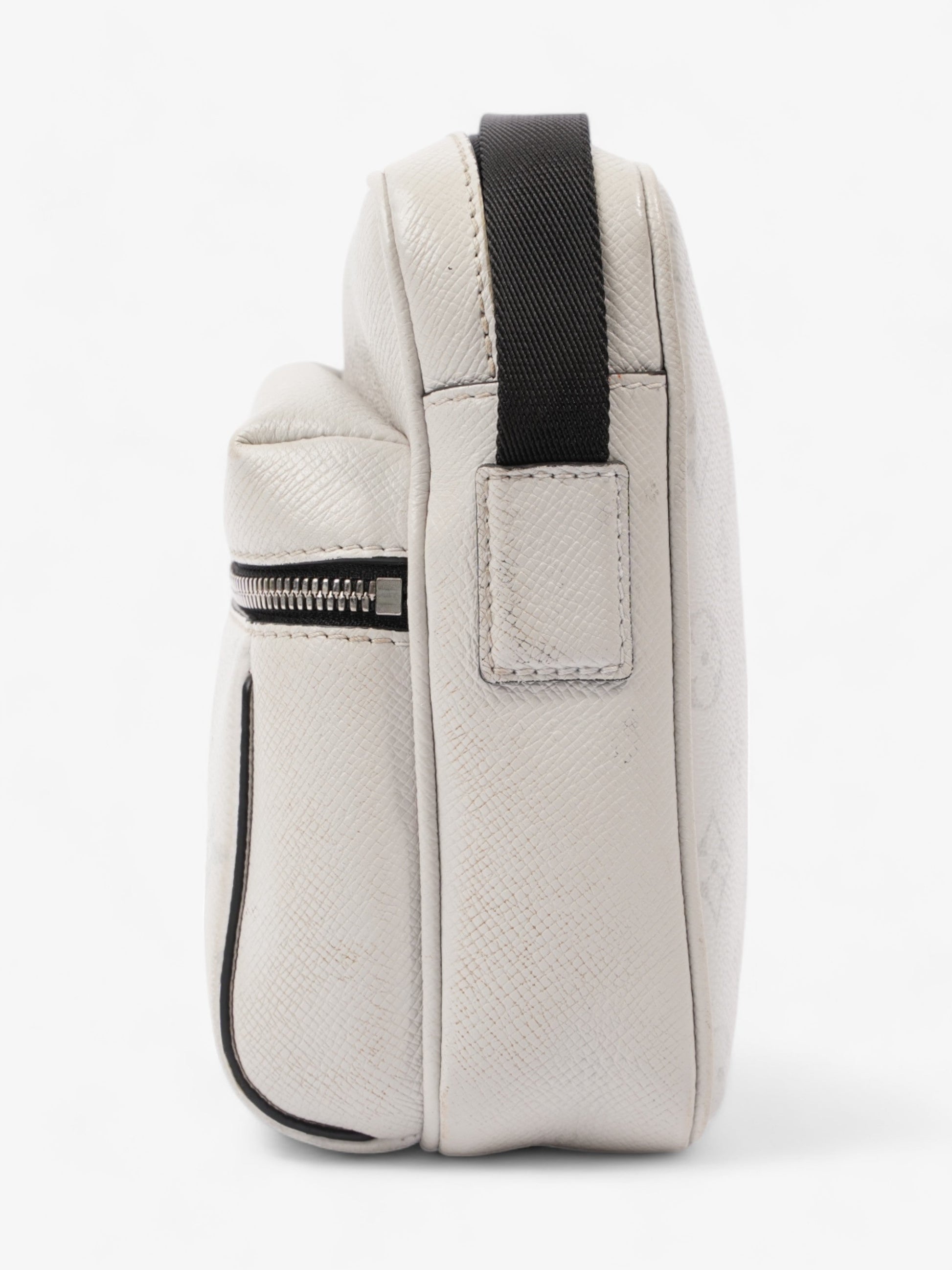 Louis Vuitton Outdoor Taigarama Messenger Monogram Leather White Crossbody Bag
