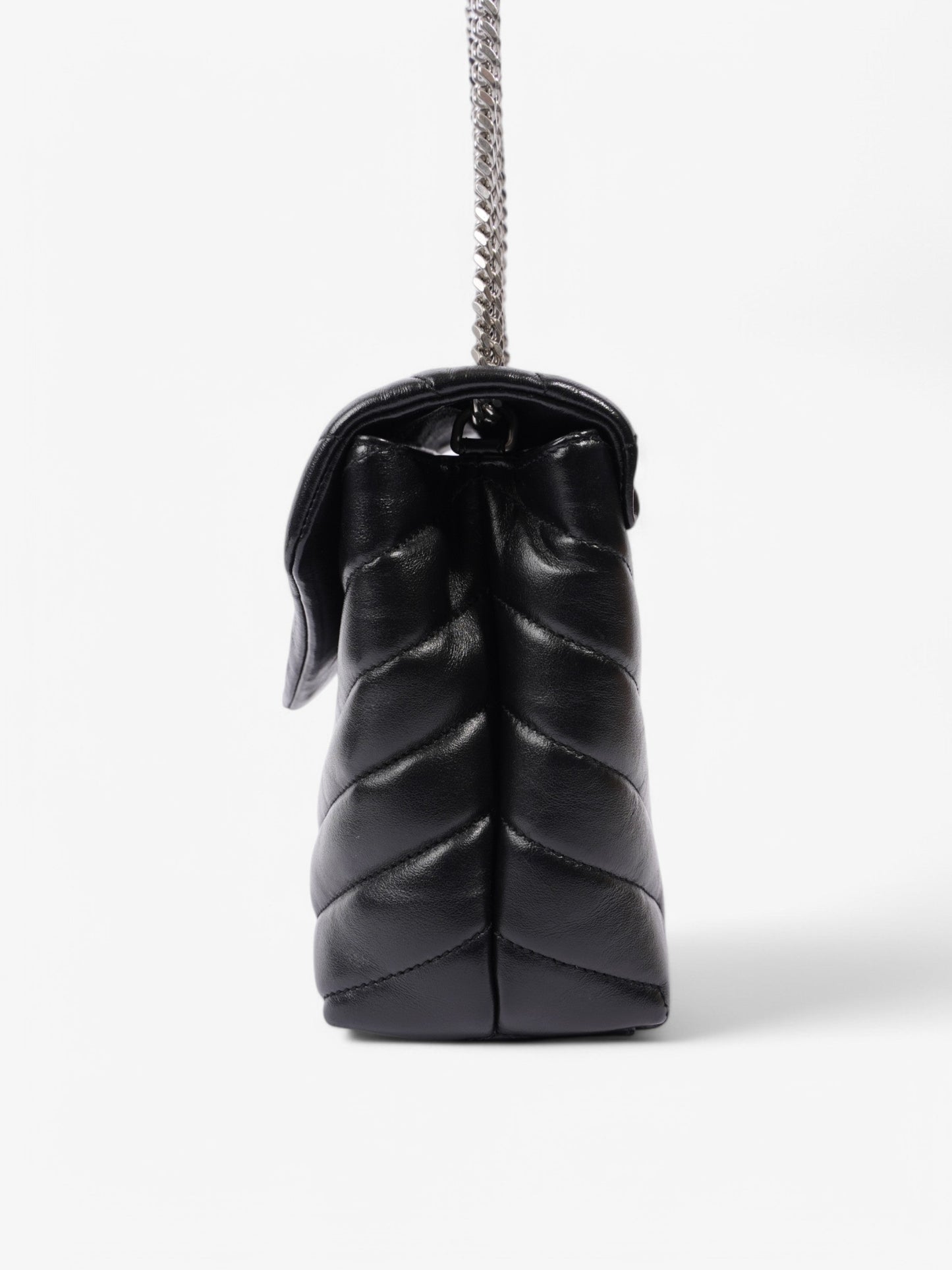 YSL Saint Laurent Loulou Shoulder Bag Leather Quilted Black