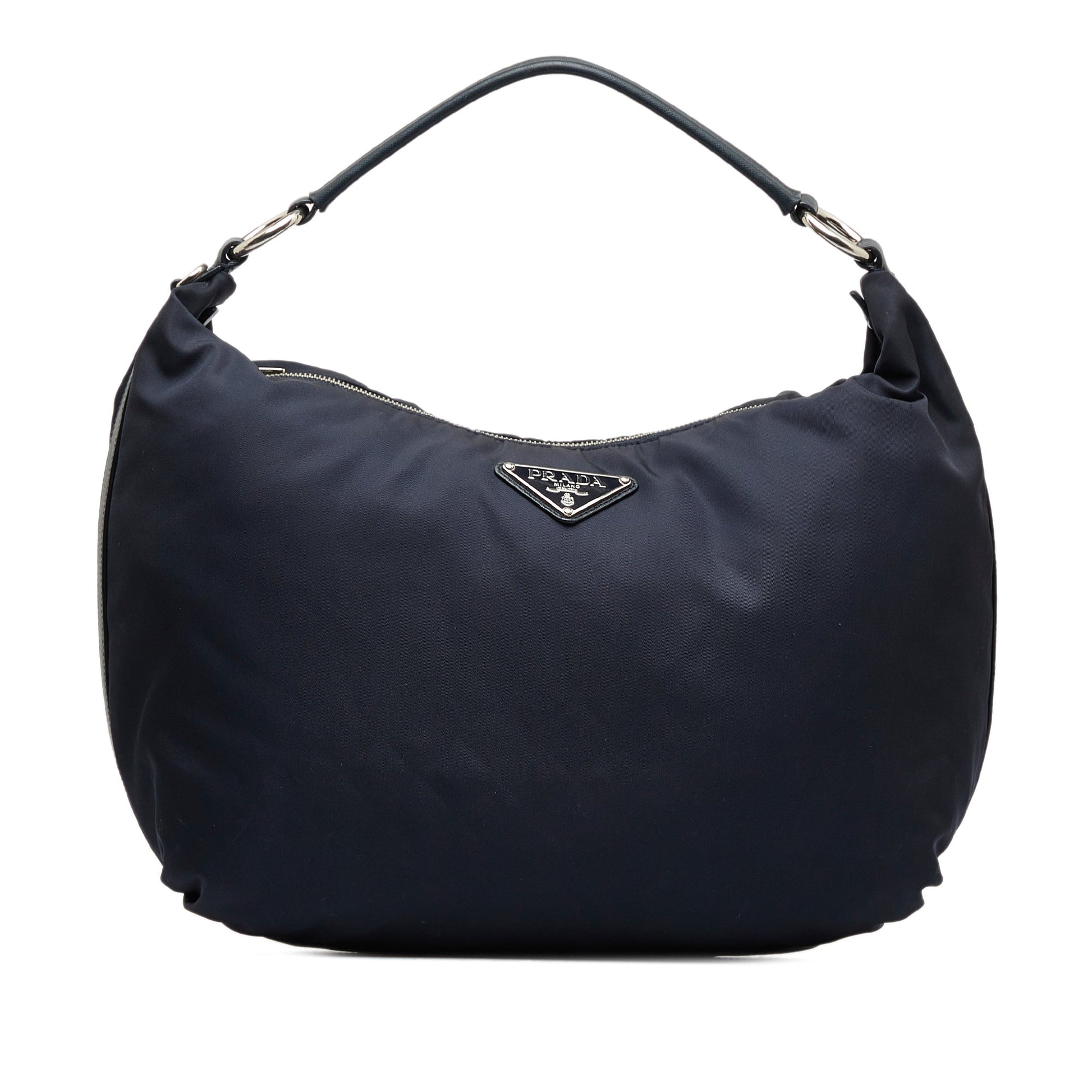 Prada Hobo Bag Tessuto Blue Shoulder Bag