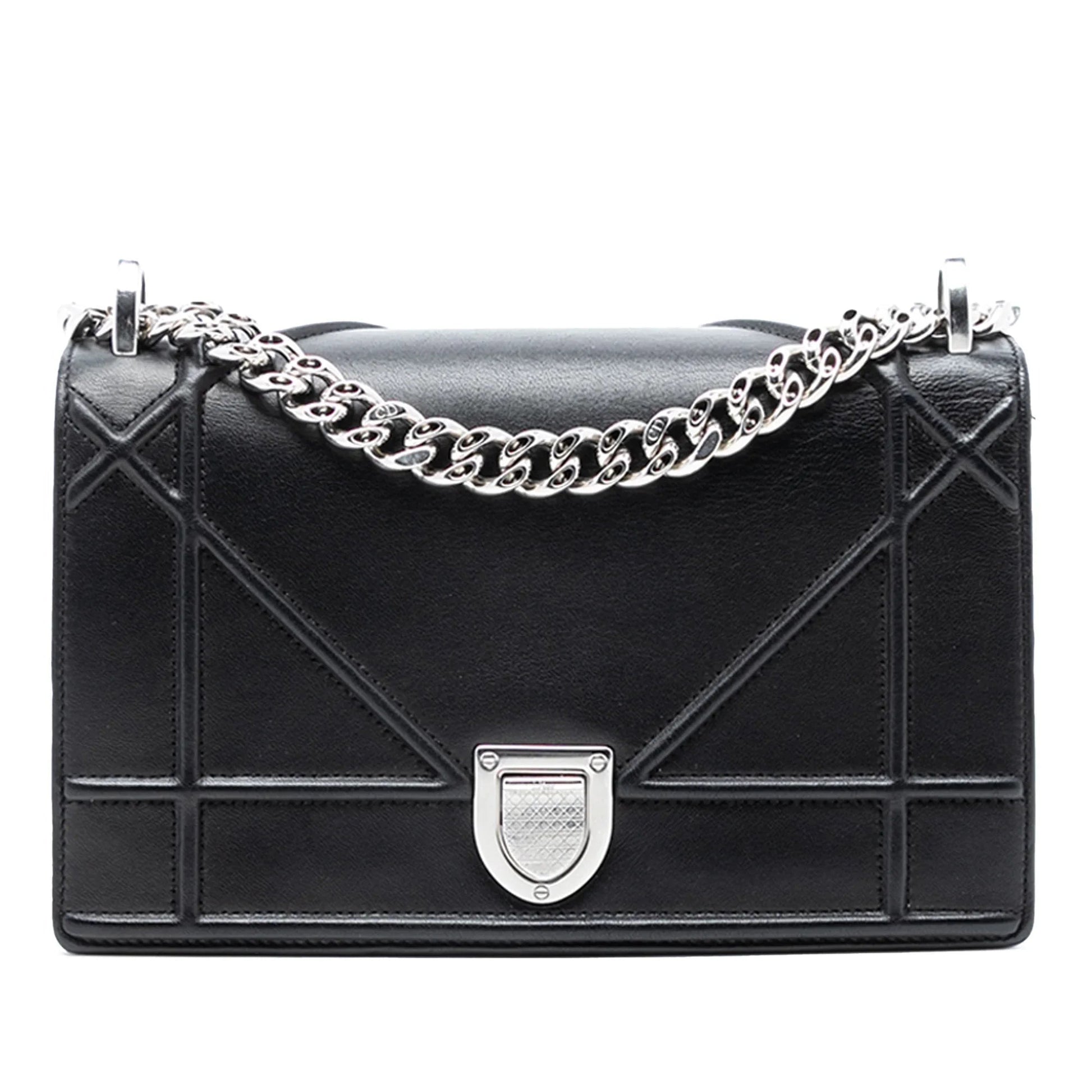 Dior Handbag ama Crossbody Bag Lambskin Black Small